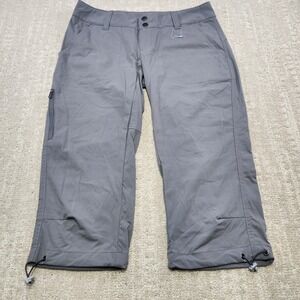 Columbia Pants Women 4 Saturday Trail II Capris Hiking Gray Stretch NEW